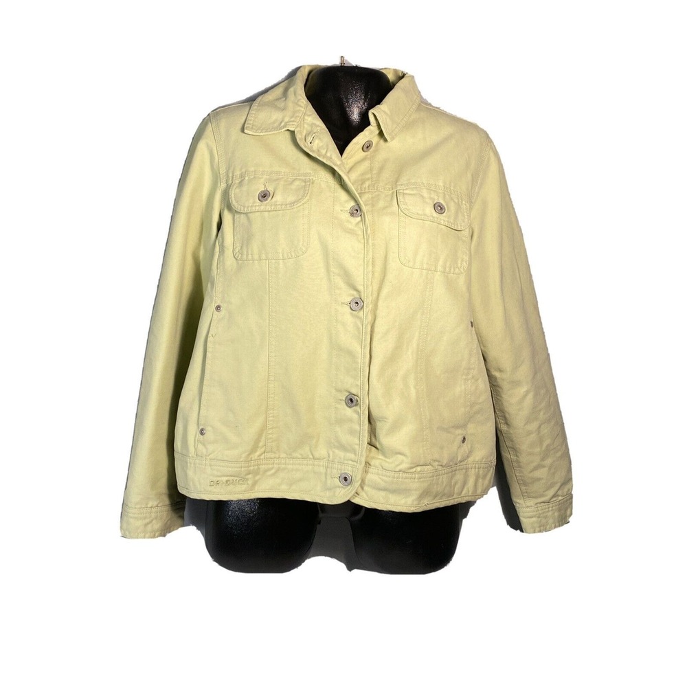DRI DUCK Briar Canvas Jean Jacket Jean Jacket Tea Green Women's Large 9067‎